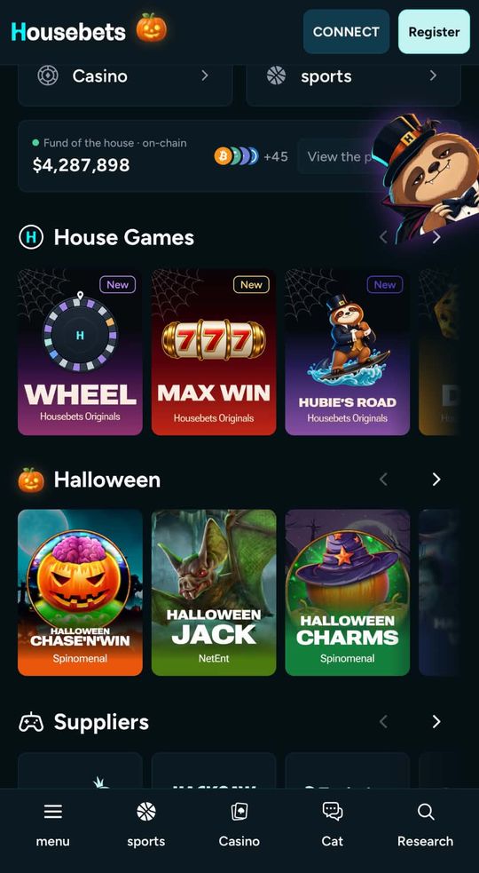 Housebets homepage